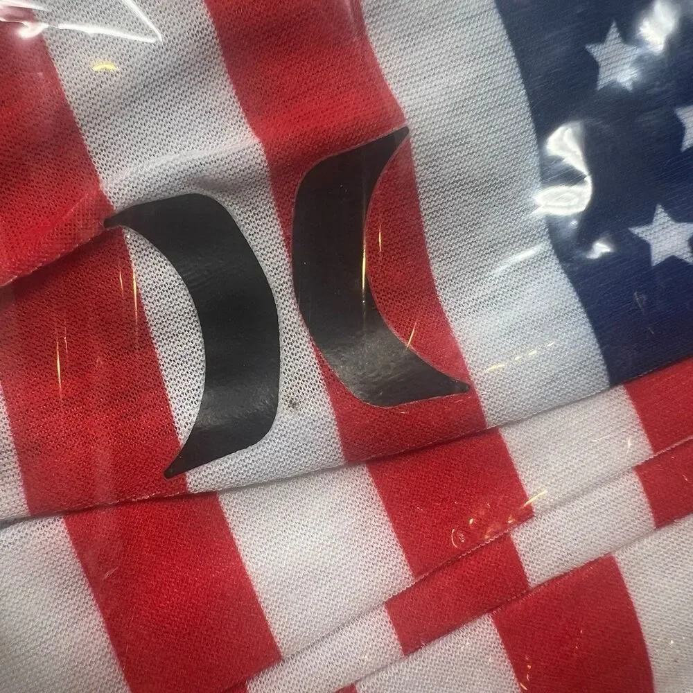 Hurley Neck Gaiter Face Mask Mens American Flag Bandana Headband Activewear